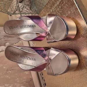 Stuart Weitzman Miami Sohi Metallic Sandals
